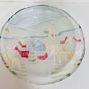 Crystal Clear Studios VTG Winter Scene Platter